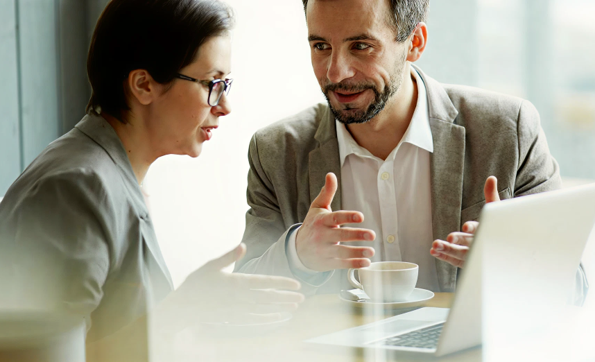 Professional working with technology to address challenges